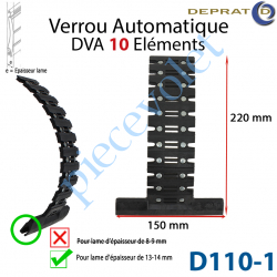 D110-1 Verrou Automatique Dva 10 éléments pour lames 13-14 mm