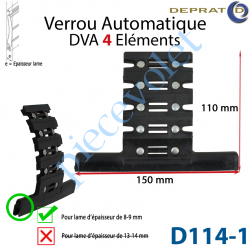 D114-1 Verrou Automatique Dva 4 éléments pour lames 8-9 mm