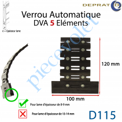 D115-1 Verrou Automatique Dva 5 éléments pour lames 8-9 mm