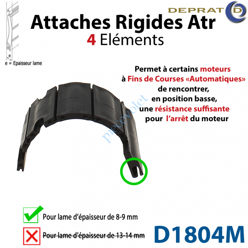 D1804-M Attache Rigide Atr 4 éléments pour lames 8-9 mm