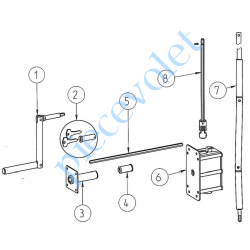 D690F Kit à Renvoi d'Angle pour Manoeuvre de Secours sur Porte de Garage à Enroulement