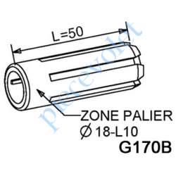 G170B Moyeu Simple ø 18 Longueur 43 mm Portance 10 mm se Monte sur Embout Flasque Monobloc