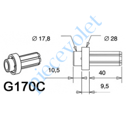 G170C Moyeu à Collerette Cylindrique de 9,5 mm ø 18 mm se Monte sur Embout Poulie Monobloc