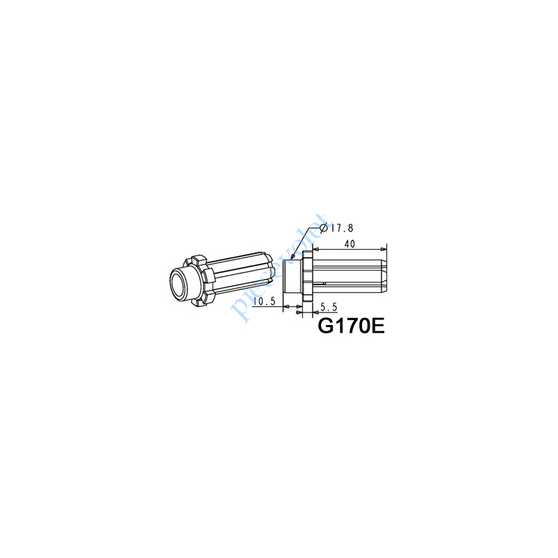 G170E Moyeu à Collerette Crabot Zf de 5,5 mm ø 18 mm se Monte sur Embout Flasque Monobloc