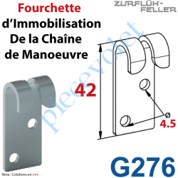 G276 Fourchette d'immobilisation de la Chaîne de Manoeuvre en Acier Zingué