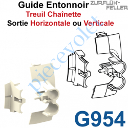 G954 Guide Entonnoir pr Sort à l'Horiz ou à la Verti pr Treuil à Chaînette