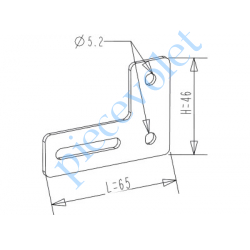 H462 Equerre de Bras de Projection en Aluminium Coloris Blanc