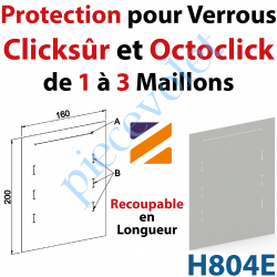 H804E Protection pour Verrou Automatique Clicksûr ou OctoClick en Pvc Incolore