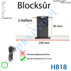 H818 Verrou Automatique Blocksûr de 2 Maillons pour Lame 13-14 mm d'épaisseur