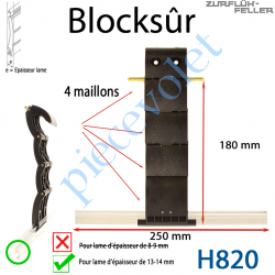 H820 Verrou Automatique Blocksûr de 4 Maillons pour Lame 13-14 mm d'épaisseur