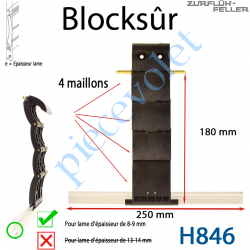 H846 Verrou Automatique Blocksûr de 4 Maillons pour Lame 8-9 mm d'épaisseur