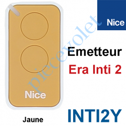 INTI2Y Emetteur Era Inti 2 Fonctions 433,92MHz Rolling Code Coloris Jaune