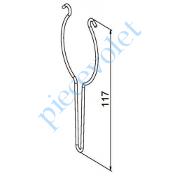 J546A6 Anneau d'Arrêt à Boucle Allongée en Acier Ressort ø 2mm Revêtu Benzinal pour support LT 50 & 60