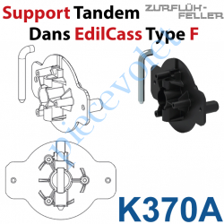 K370A Support Tandem Polyvalent ø 16 mm dans EdilCass Type F Avec Goupille