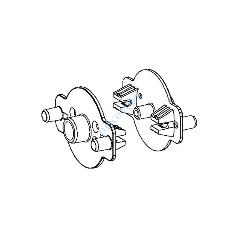 K370C6 Support Moteur Simu T5 Tête Avec 2 Broches Métalliques dans Coffre Edilcass Type F