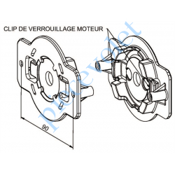 K370C81 Support Moteur Becker ou Formaroll Hors Joue Equipé du Clip Type P ou R