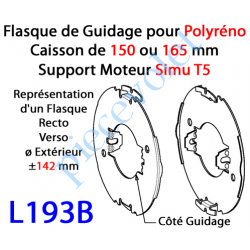 L193B Flasque Fixe Percé  pour Polyréno 150 & 165