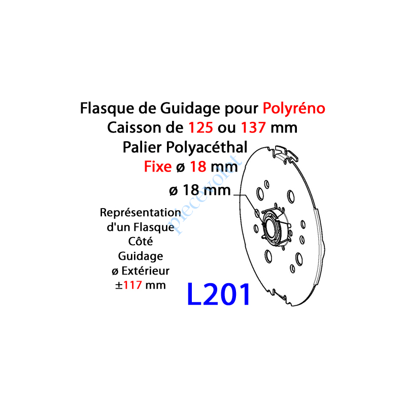 L201 Flasque Fixe pour Polyréno 125 & 137
