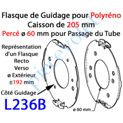 L236B Flasque Fixe Percé ø 60 mm pour Polyréno 205