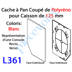 L361 Cache à Pan Coupé Blanc pour Joue Polyréno de 125 (Paire)