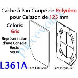 L361A Cache à Pan Coupé Gris pour Joue Polyréno de 125 (Paire)