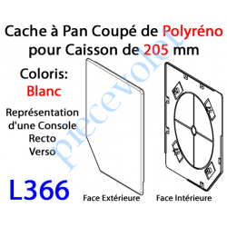 L366 Cache à Pan Coupé Blanc pour Joue Polyréno de 205 (Paire)