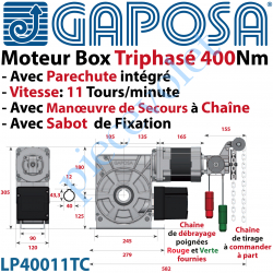 Moteur Box LP40011TC 400Nm 11 Tours Minute 400v Triphasé...