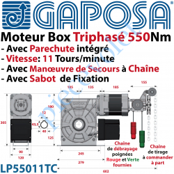 Moteur Box LP55011TC 550Nm 11 Tours Minute 400v Triphasé...
