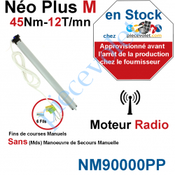 NM90000PP Moteur NéoPlus M 45/12 Radio 433,92MHz Rolling Code M 50 sans Mds