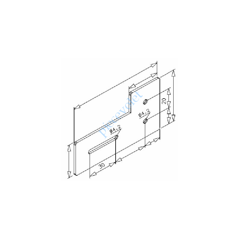 PC13-P01 Equerre Large bras de projection alu Noir