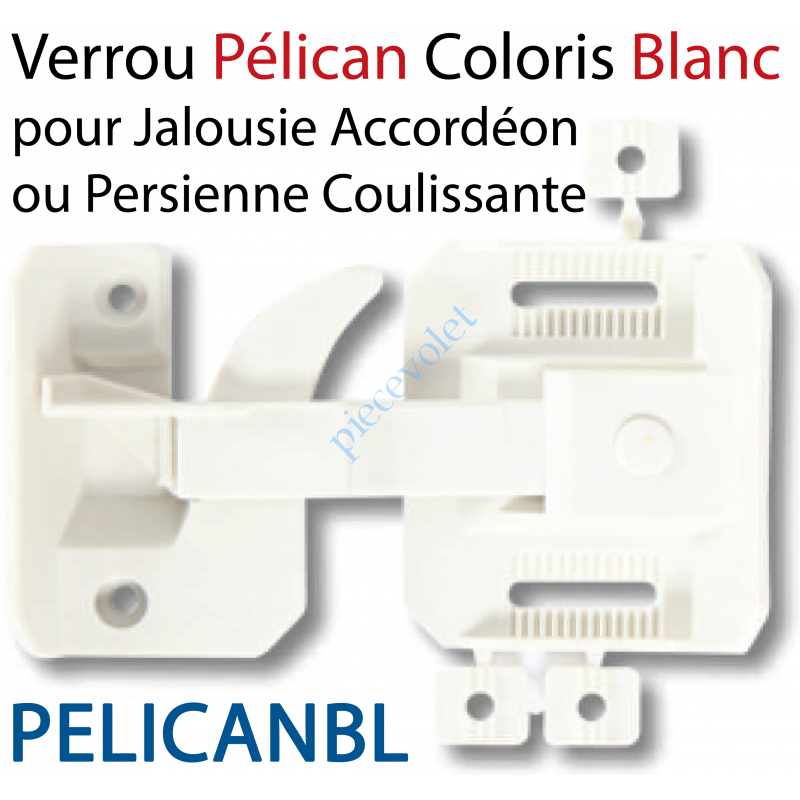 PELICANBL Verrou Pélican Sans Poignées en Pvc Blanc