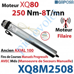 XQ8M2508 Moteur Gaposa Filaire Série XQ 80 250/8 Avec Mds sans Adaptation ni Support