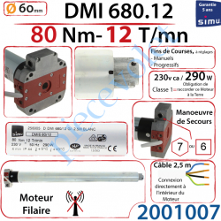 Moteur Filaire DMI 680.12 Avec FdC à Réglage Progressif...