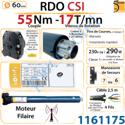 Moteur Rdo 60 Csi 55/17 Avec Mds Hexa 7 & Carré 6 mm