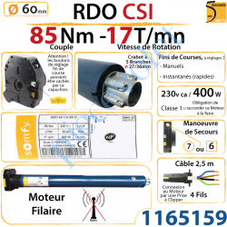 Moteur Rdo 60 Csi 85/17 Avec Mds Hexa 7 & Carré 6 mm