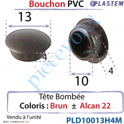 Bouchon Pvc Tête Bombée Percement Diamètre 10mm...