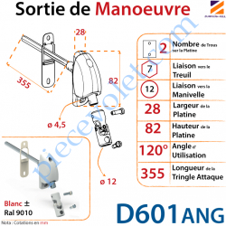Renvoi à 120 degrés Embase Standard 28 x 82 mm Diamètre...