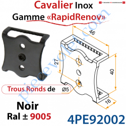 Cavalier inox pour Penture Gamme RapidRénov Percé de 2...