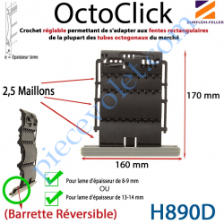 Verrou Automatique OctoClick 2,5 Maillons+Fil pr Tube...