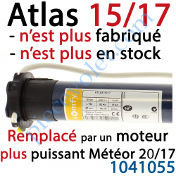 Somfy Atlas 15/17 15 Presque comme neuf rideau roulant Moteur-Rohrmotor