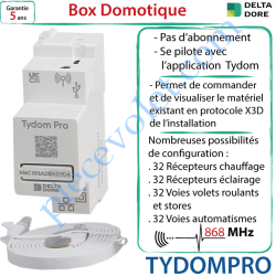 Box Domotique Modulaire Tydom Pro Delta Dore X2D, X3D &...