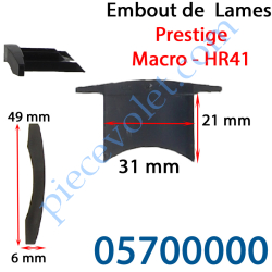 Embout de lames Macro & Hr41 à Enfoncer Sans Fraiser