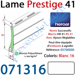 Lame Alu Double Paroi Injectée de Mousse de Polyuréthane...