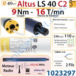 Moteur Altus C2 9/16 Rts Sans Carré LS 40 sans Mds Double...