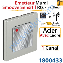 Emetteur Mural Smoove Sensitif Rts Acier Laqué Avec Cadre...