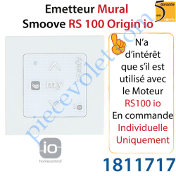 Emetteur Mural Smoove RS 100 Origin io Blanc Avec Cadre