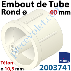 Embout pour Tube ø 40 Rond ou à Goutte Sortie Téton ø 11...