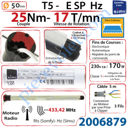 Moteur Radio E SP Hz 25/17 T5 sans Mds