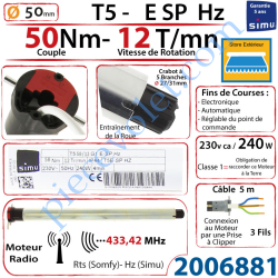 Moteur Radio E SP Hz 50/12 T5 sans Mds