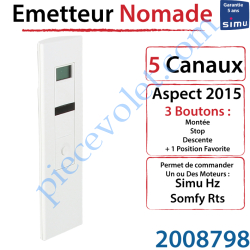 Emetteur Nomade Aspect 2015 Simu Hz-Rts Blanc (5 canaux)